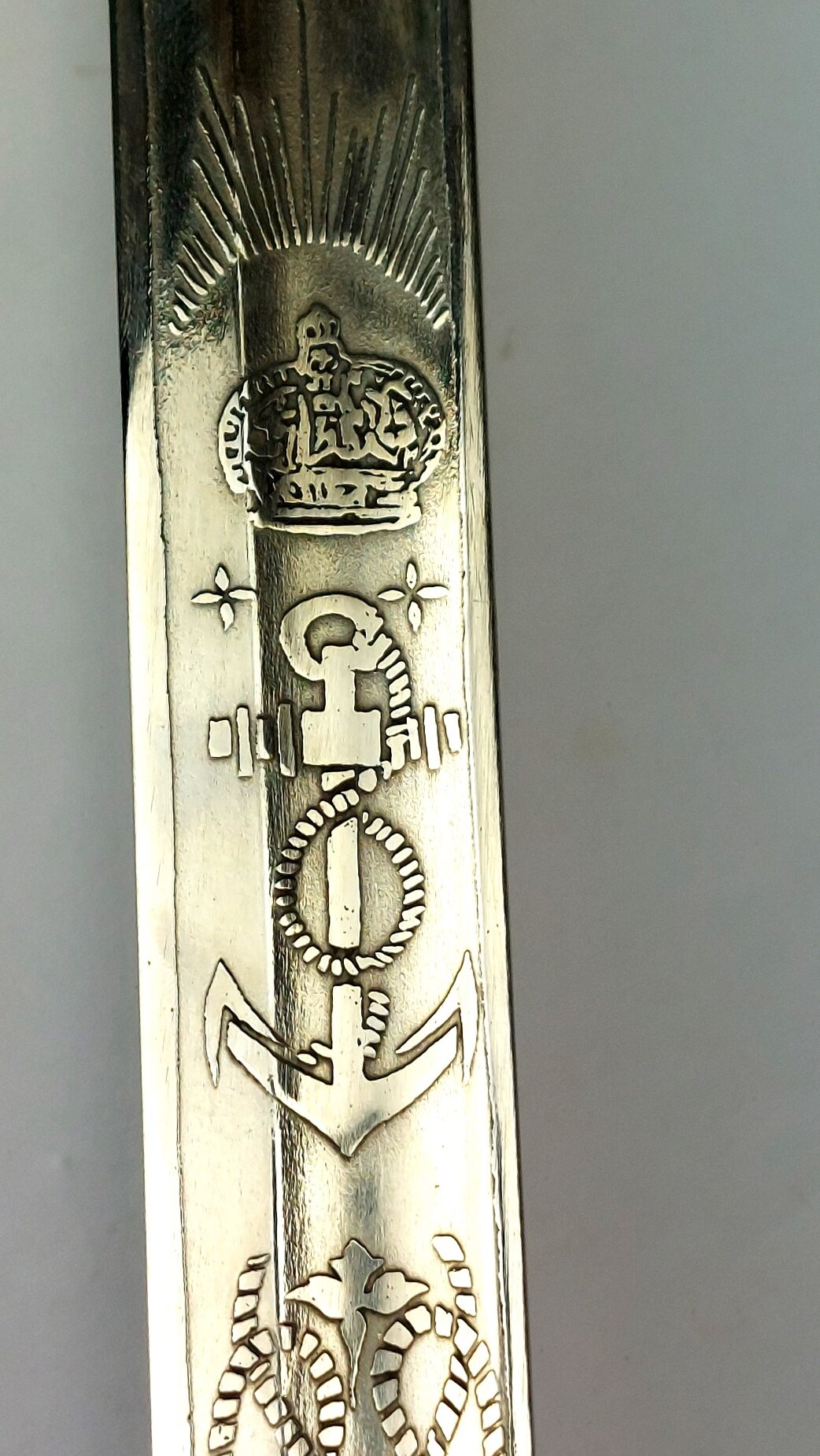 British, George V Era, Pattern 1827 Royal Navy Officer’s Parade Sword with Scabbard & Portepee - Image 17