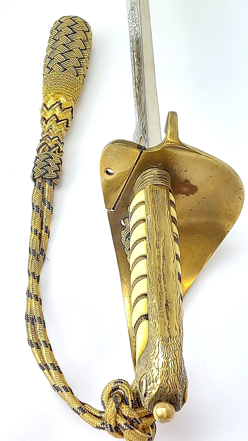 British, George V Era, Pattern 1827 Royal Navy Officer’s Parade Sword with Scabbard & Portepee - Image 21