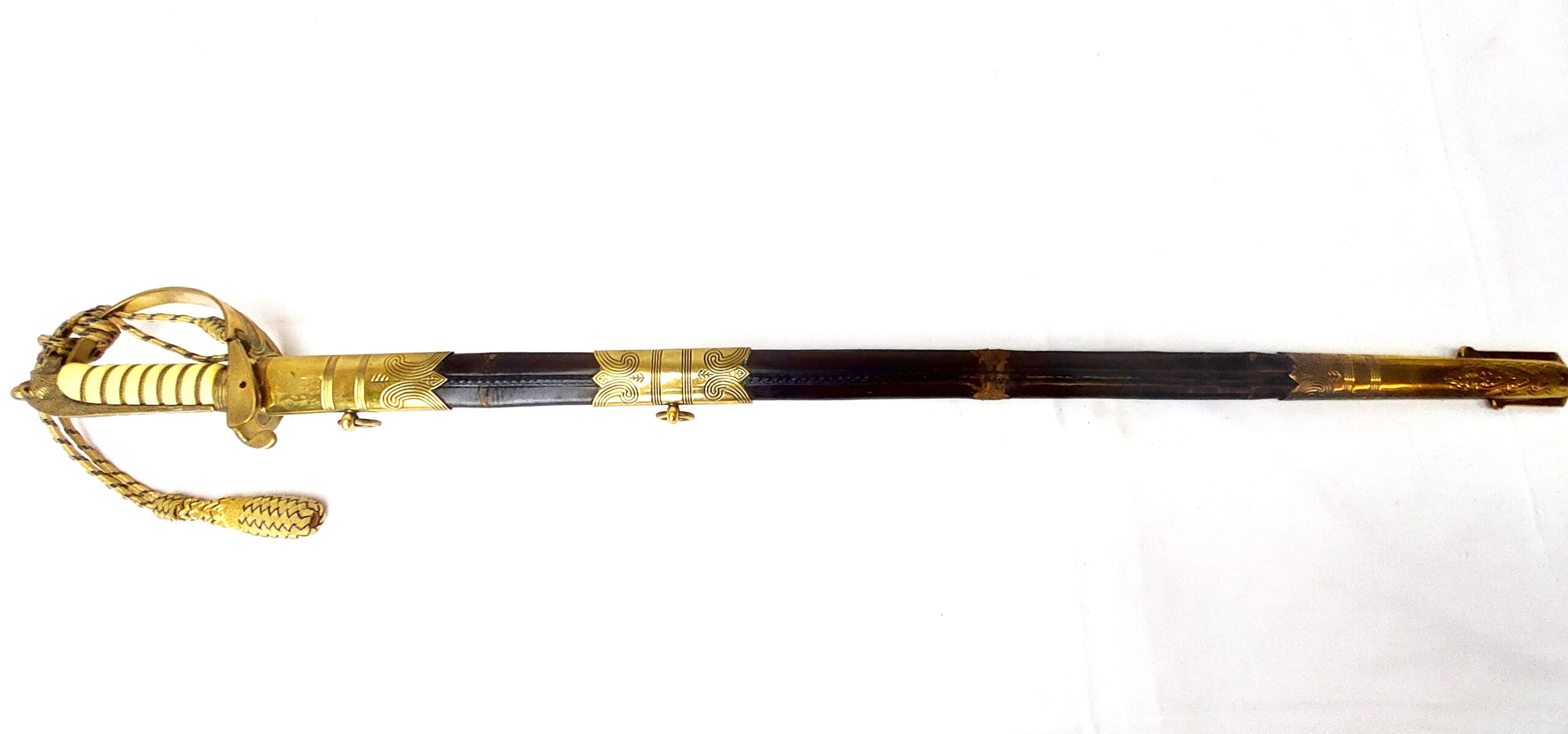 British, George V Era, Pattern 1827 Royal Navy Officer’s Parade Sword with Scabbard & Portepee - Image 37