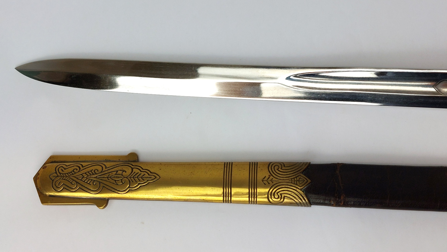 British, George V Era, Pattern 1827 Royal Navy Officer’s Parade Sword with Scabbard & Portepee - Image 4