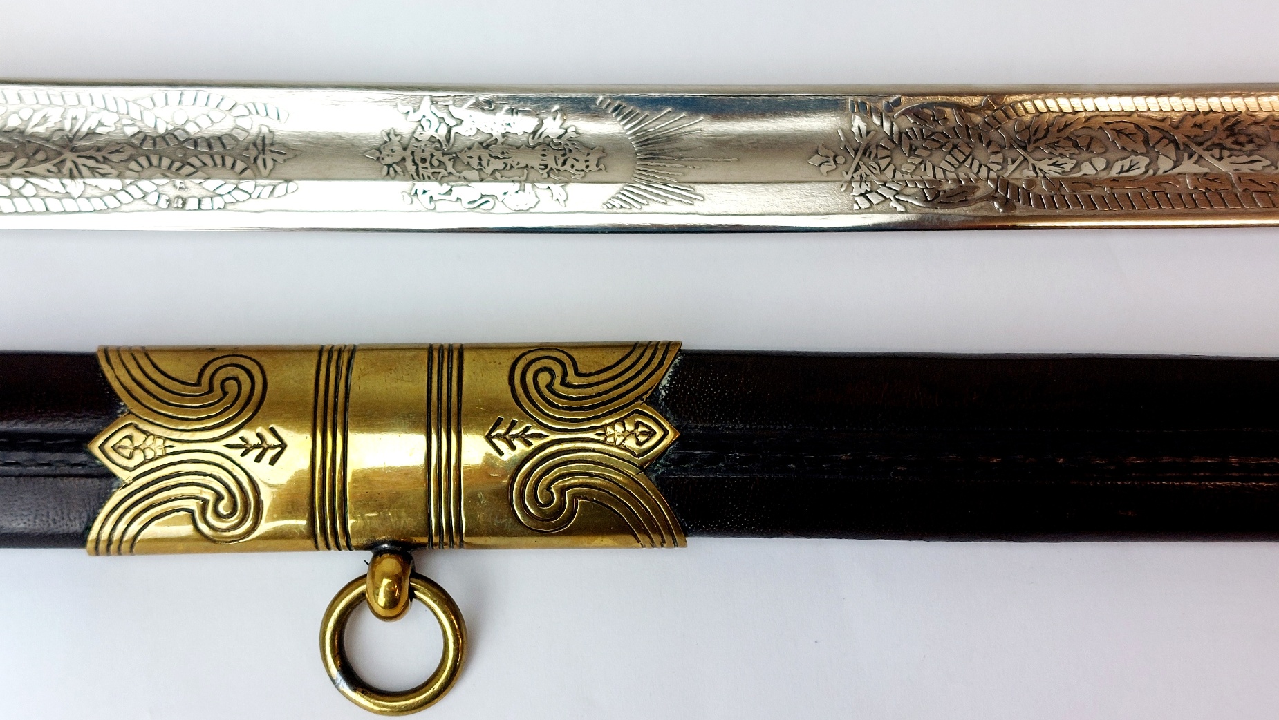 British, George V Era, Pattern 1827 Royal Navy Officer’s Parade Sword with Scabbard & Portepee - Image 7