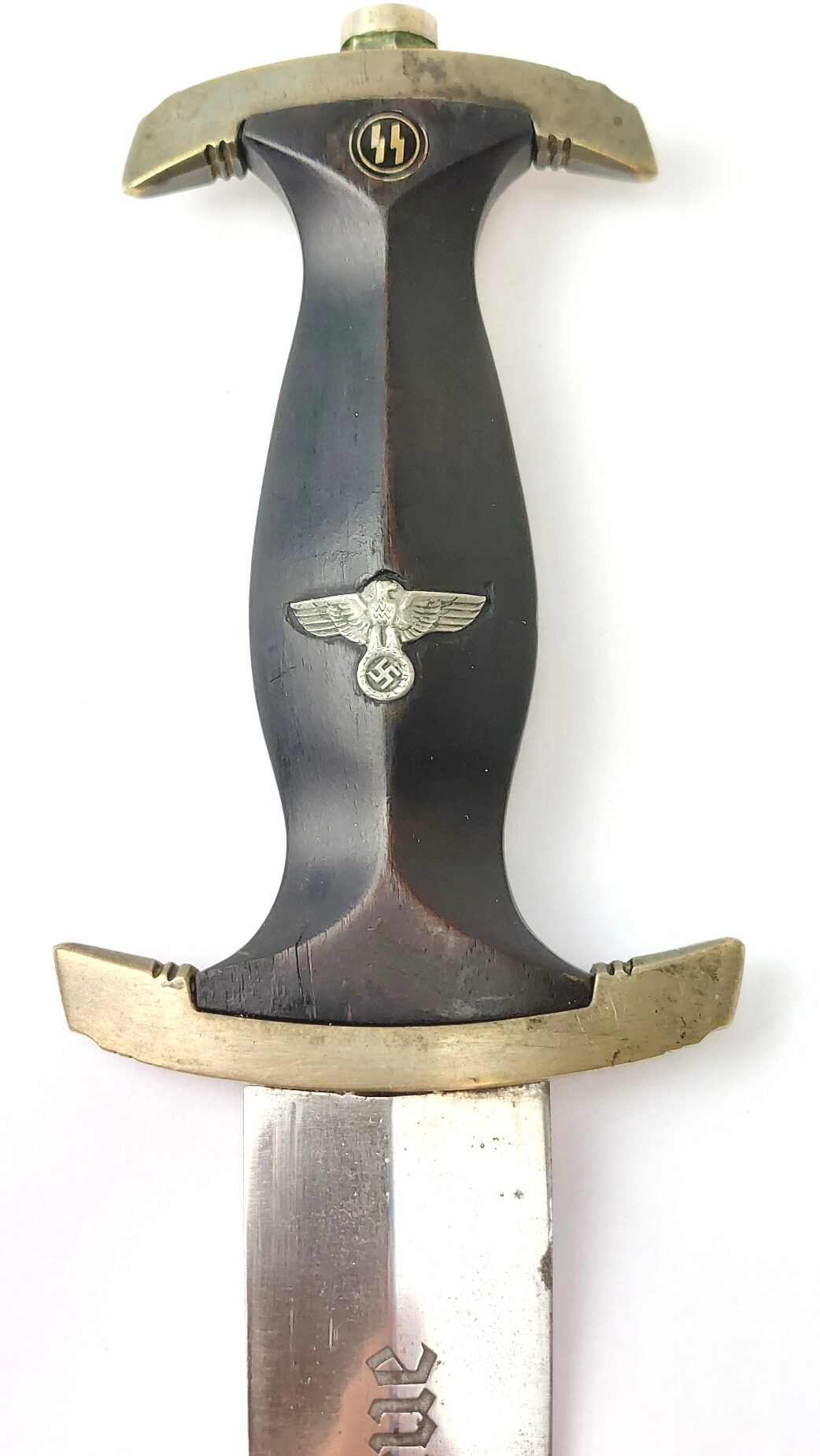 German, WW2-1939, Third Reich SS Model 1933 Dienstdolch (Service Dagger), Robert Klaas, Solingen (RZM M7/37 & SS Contract RZM 1051/39), with Original Scabbard - Image 12
