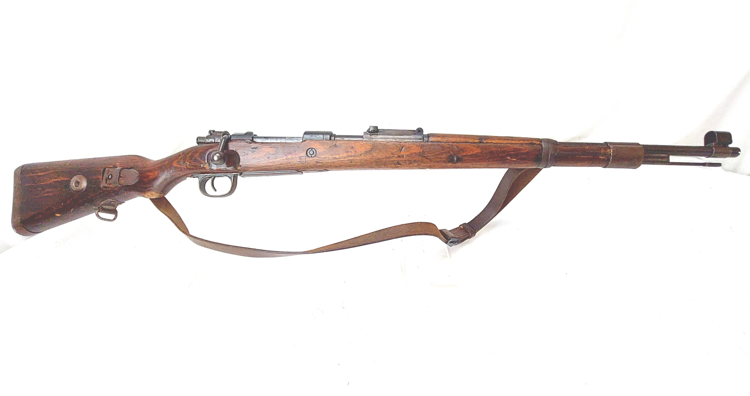 German, WWII-1944, Mauser Karabiner 98k (Mod.98) Bolt-Action Service Rifle, Waffenwerke Brünn "dot", Serial No. 37127, Old Spec UK Deactivated