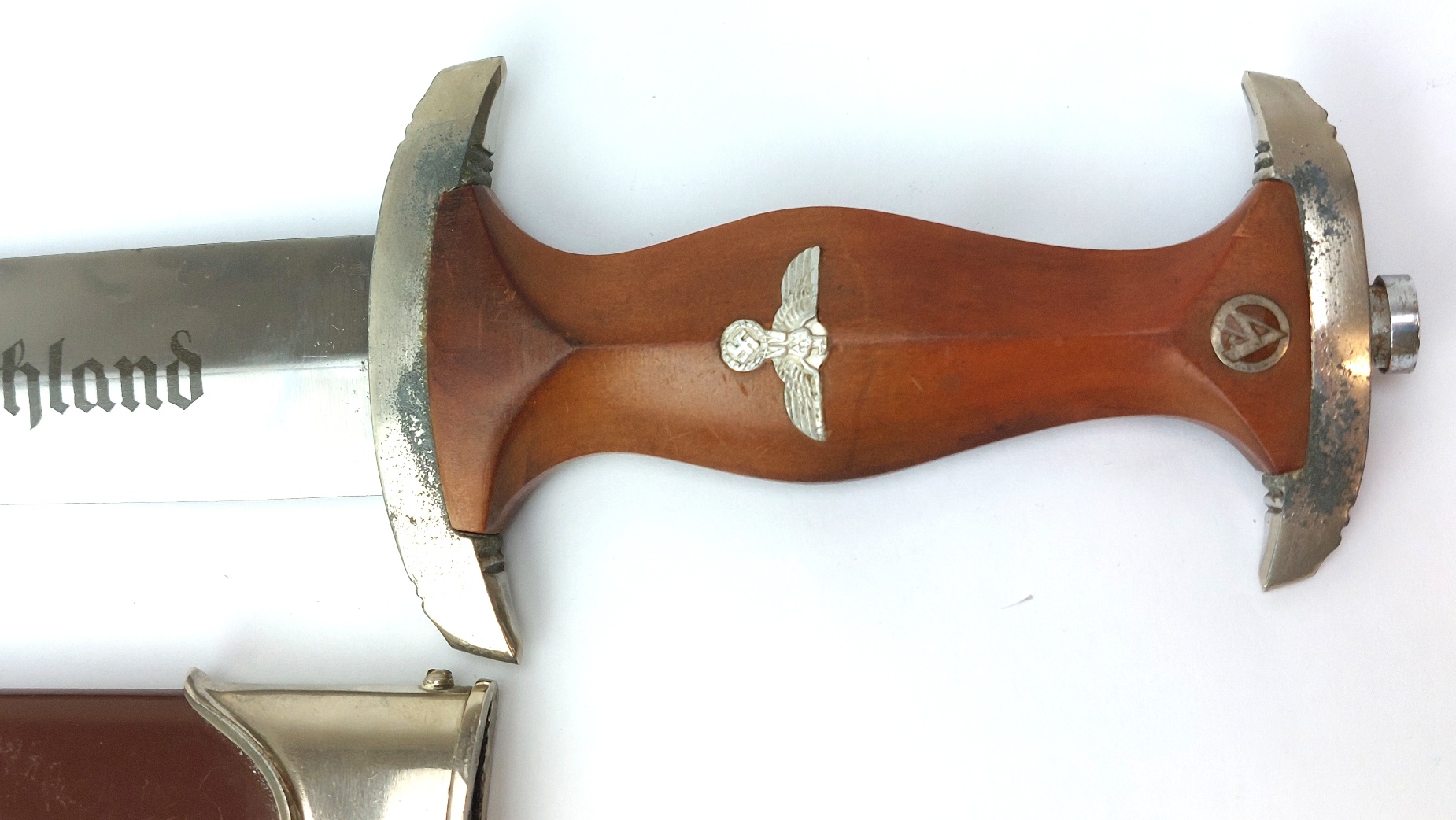 German, WW2, Third Reich SA (Sturmabteilung) Honour Dagger, RZM M7/13 by Arthur Schüttelhöfer & Co., with Original Scabbard and RZM Hanger - Image 2