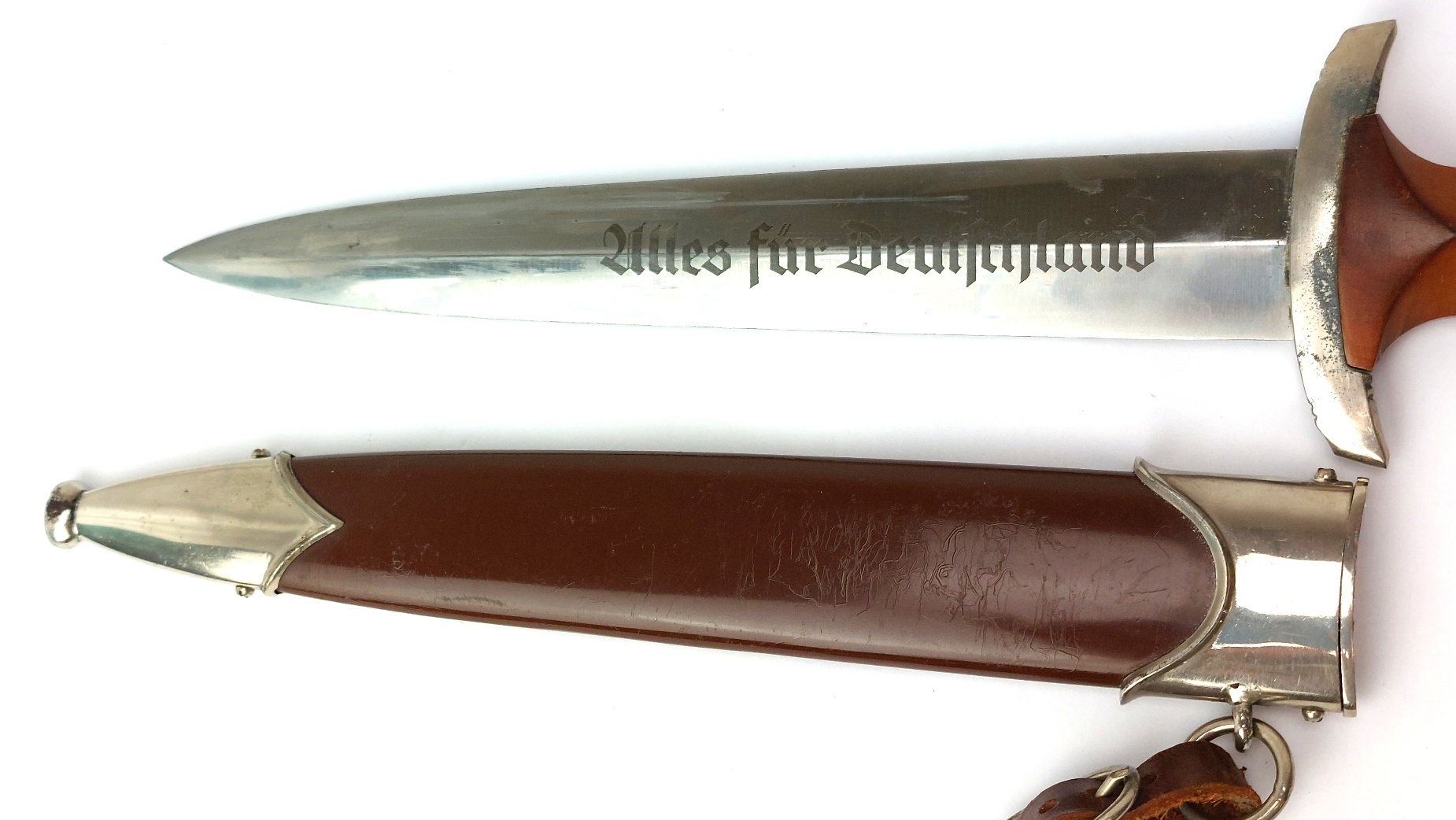 German, WW2, Third Reich SA (Sturmabteilung) Honour Dagger, RZM M7/13 by Arthur Schüttelhöfer & Co., with Original Scabbard and RZM Hanger - Image 3