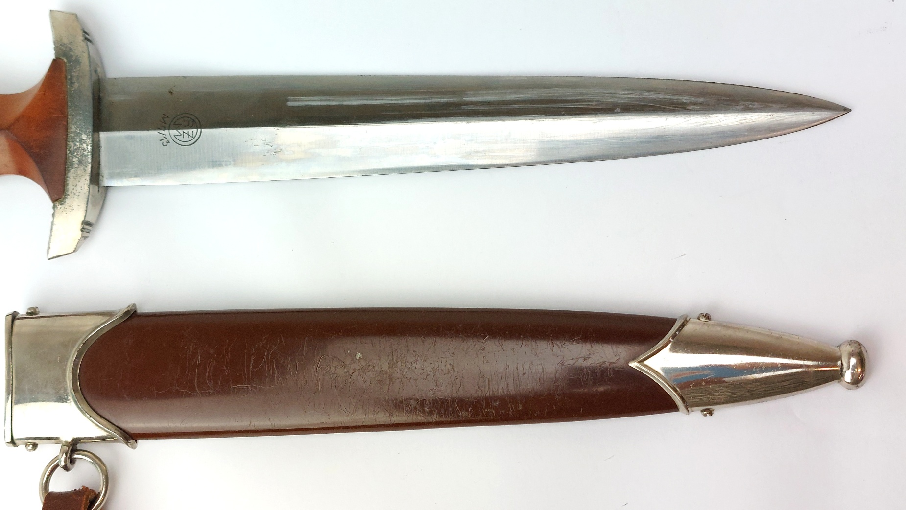 German, WW2, Third Reich SA (Sturmabteilung) Honour Dagger, RZM M7/13 by Arthur Schüttelhöfer & Co., with Original Scabbard and RZM Hanger - Image 6
