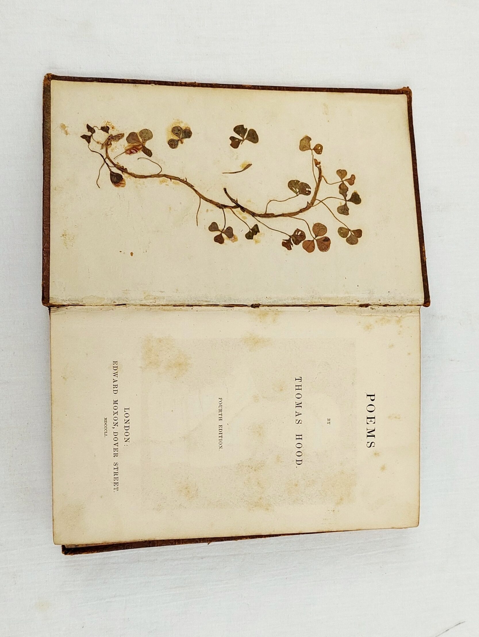 Hardback Poems By Thomas Hood Fourth Edition 1851