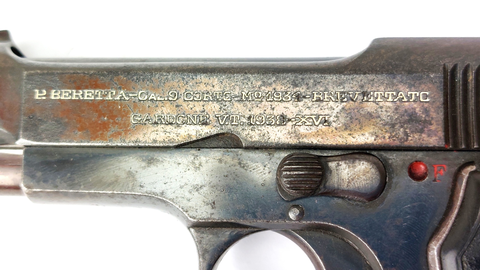 Italian, Inter-War 1938-XVI, Beretta Model 1934 Semi-Automatic Pistol, 9mm Corto (.380 ACP), Matching Serial No. 702273, Regio Esercito Marked, Old Spec Deactivated - Image 4