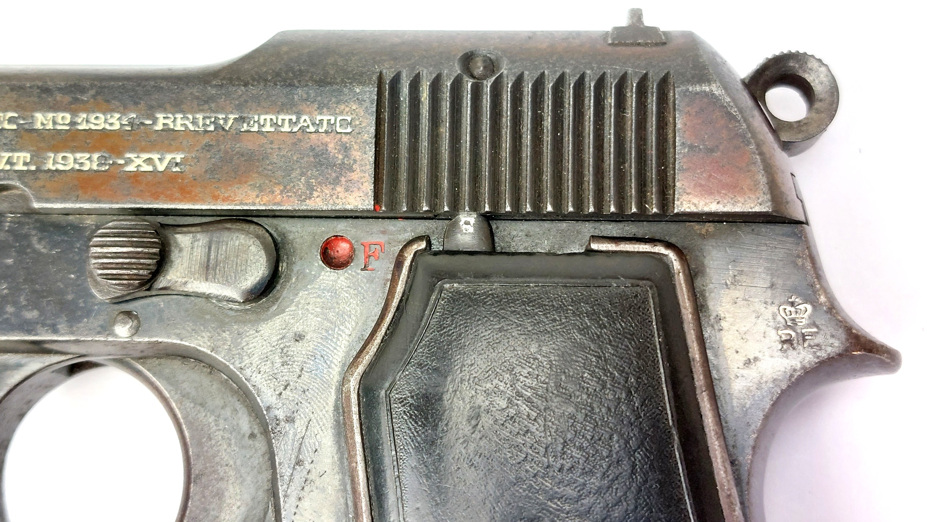 Italian, Inter-War 1938-XVI, Beretta Model 1934 Semi-Automatic Pistol, 9mm Corto (.380 ACP), Matching Serial No. 702273, Regio Esercito Marked, Old Spec Deactivated - Image 5