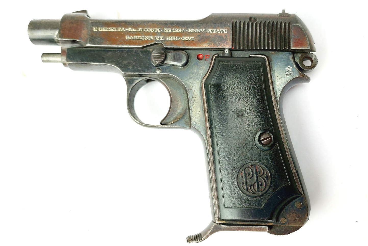 Italian, Inter-War 1938-XVI, Beretta Model 1934 Semi-Automatic Pistol, 9mm Corto (.380 ACP), Matching Serial No. 702273, Regio Esercito Marked, Old Spec Deactivated - Image 2