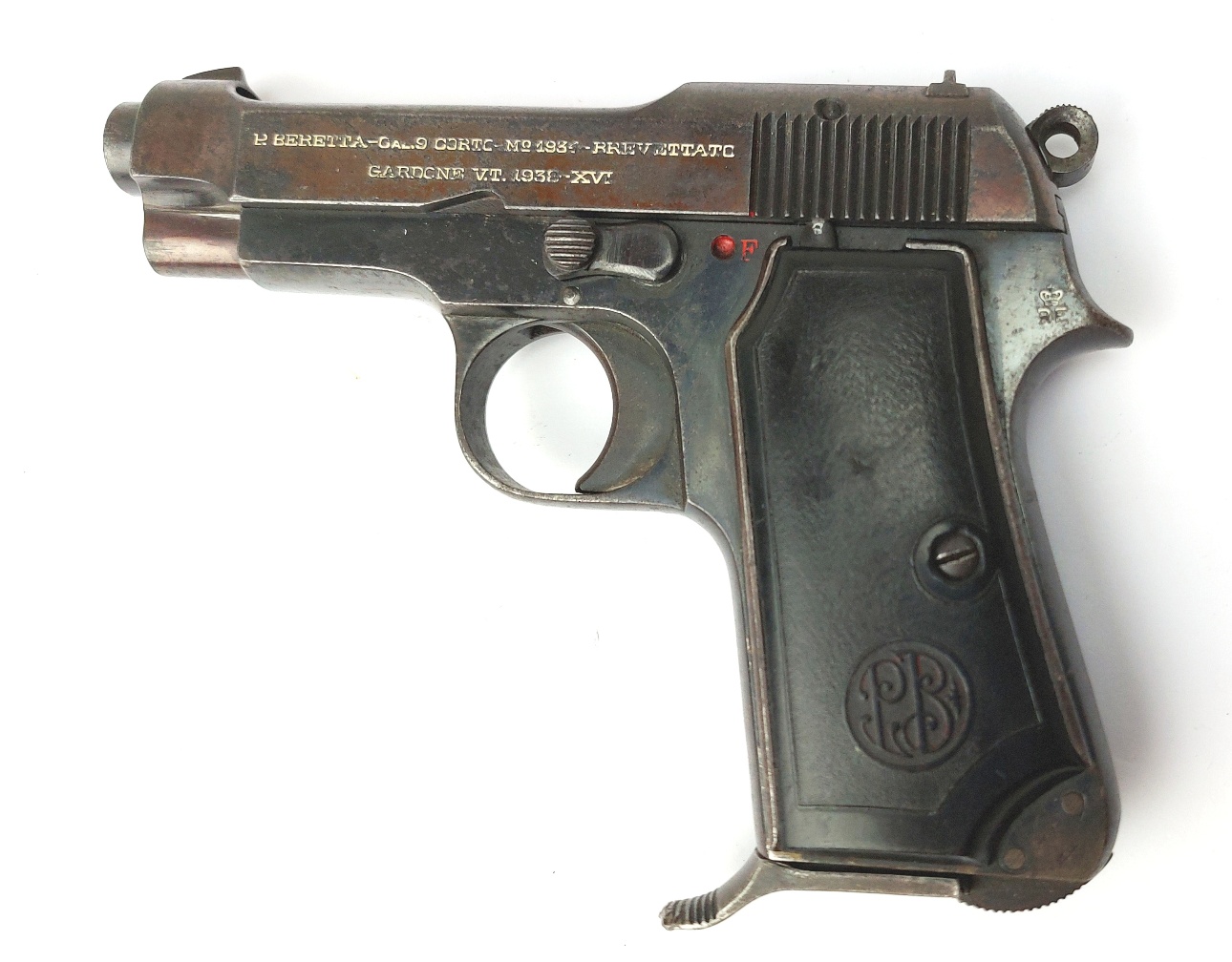 Italian, Inter-War 1938-XVI, Beretta Model 1934 Semi-Automatic Pistol, 9mm Corto (.380 ACP), Matching Serial No. 702273, Regio Esercito Marked, Old Spec Deactivated