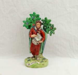 c1820/40 Pearlware Staffordshire Figurine of St Luke