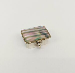 Sterling Silver And Mother of Pearl Pill Box