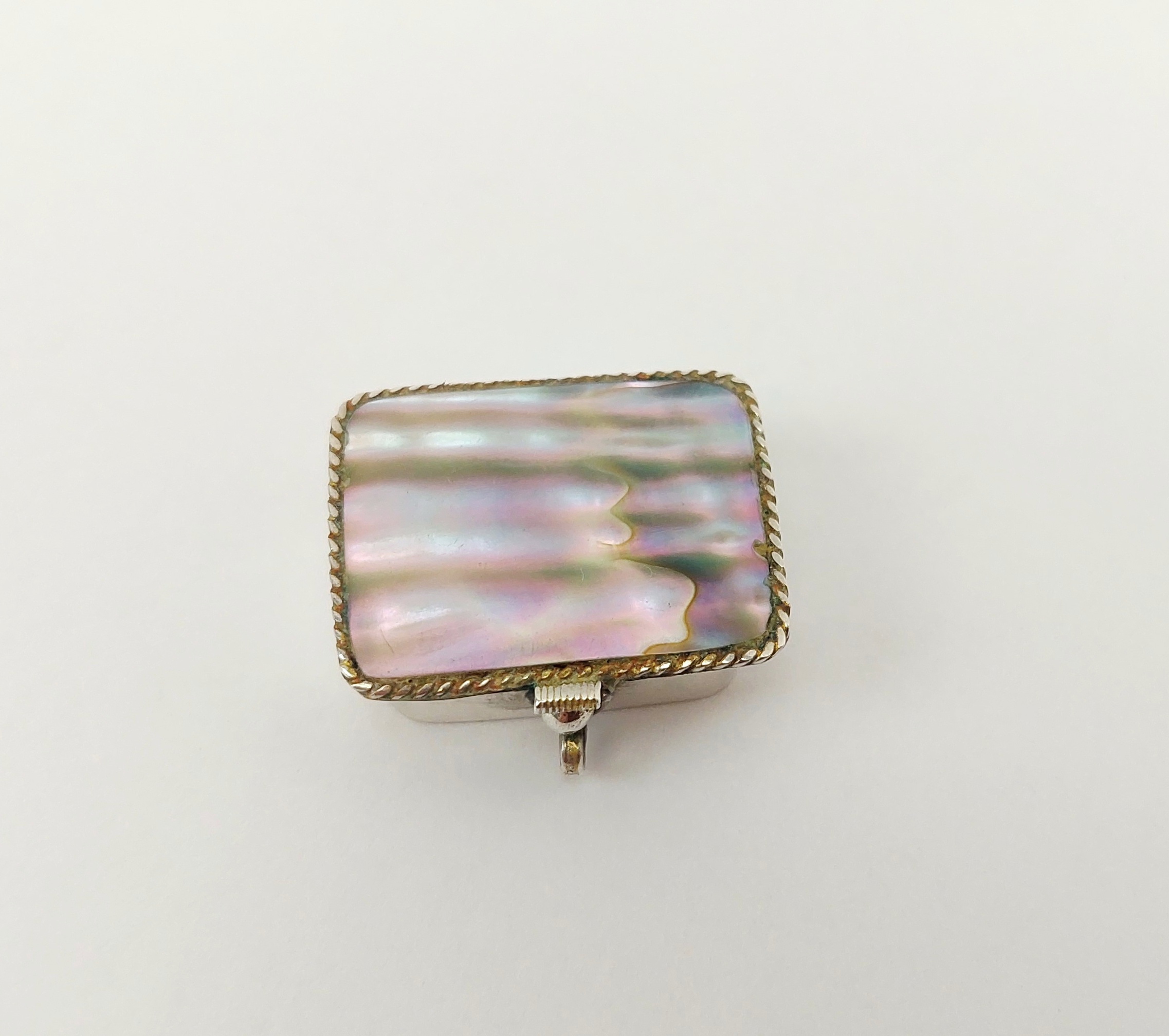 Sterling Silver And Mother of Pearl Pill Box - Image 2