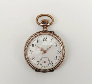 Circa 1900 French .800 Silver Pin Set Pocket Watch