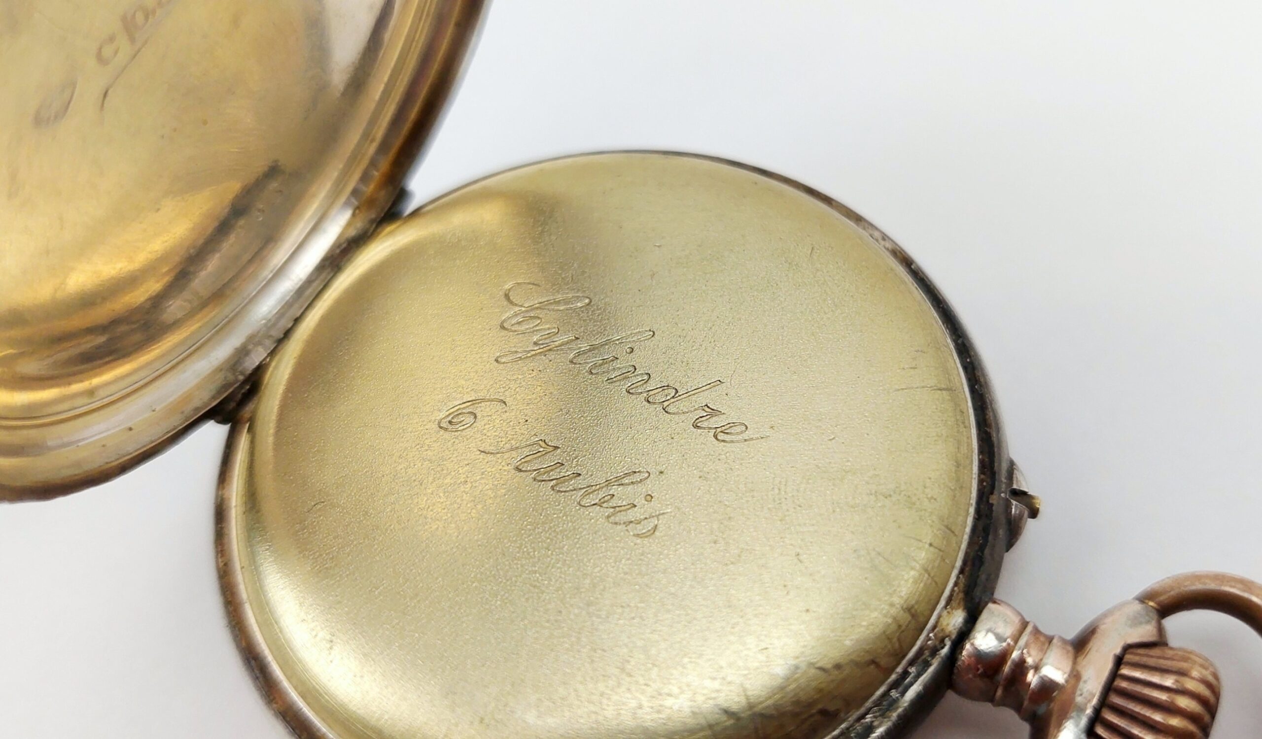 Circa 1900 French .800 Silver Pin Set Pocket Watch - Image 11