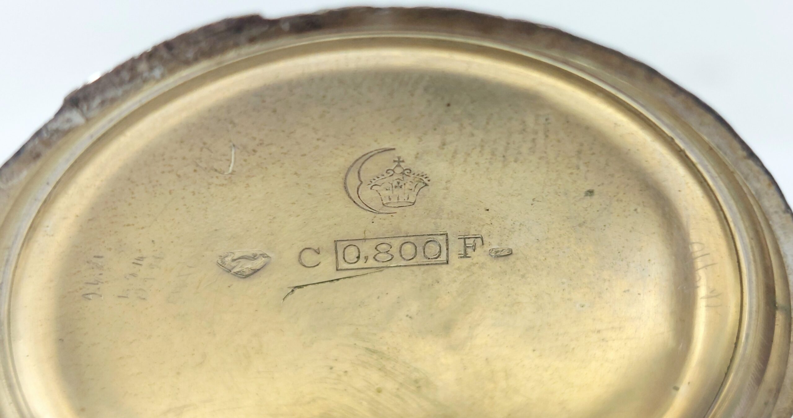 Circa 1900 French .800 Silver Pin Set Pocket Watch - Image 12