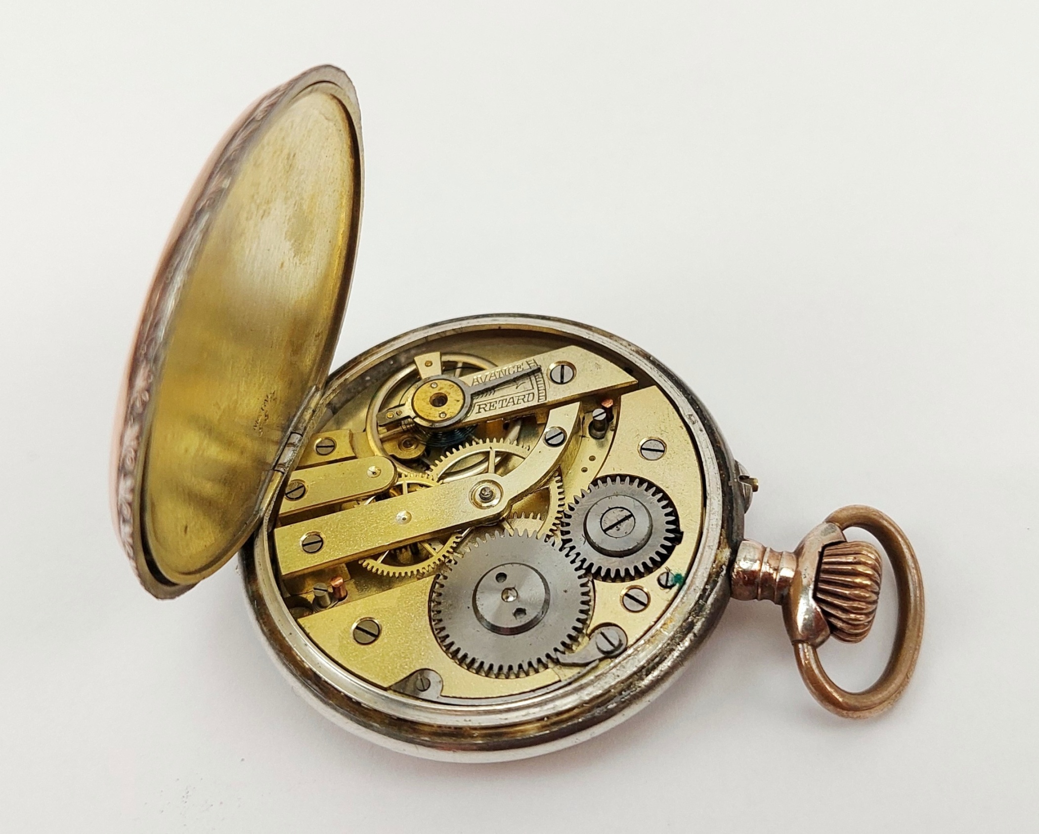 Circa 1900 French .800 Silver Pin Set Pocket Watch - Image 13