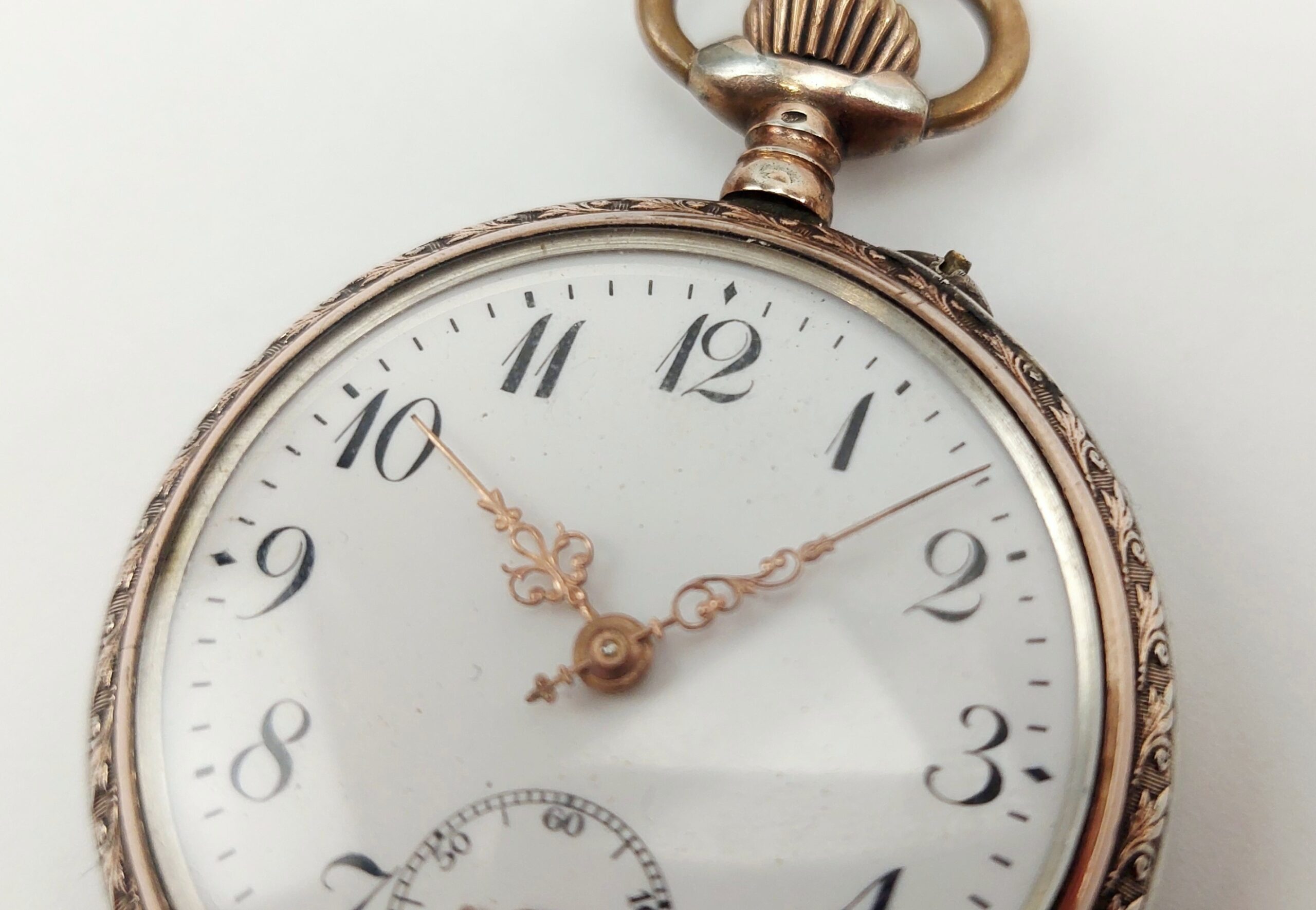 Circa 1900 French .800 Silver Pin Set Pocket Watch - Image 2