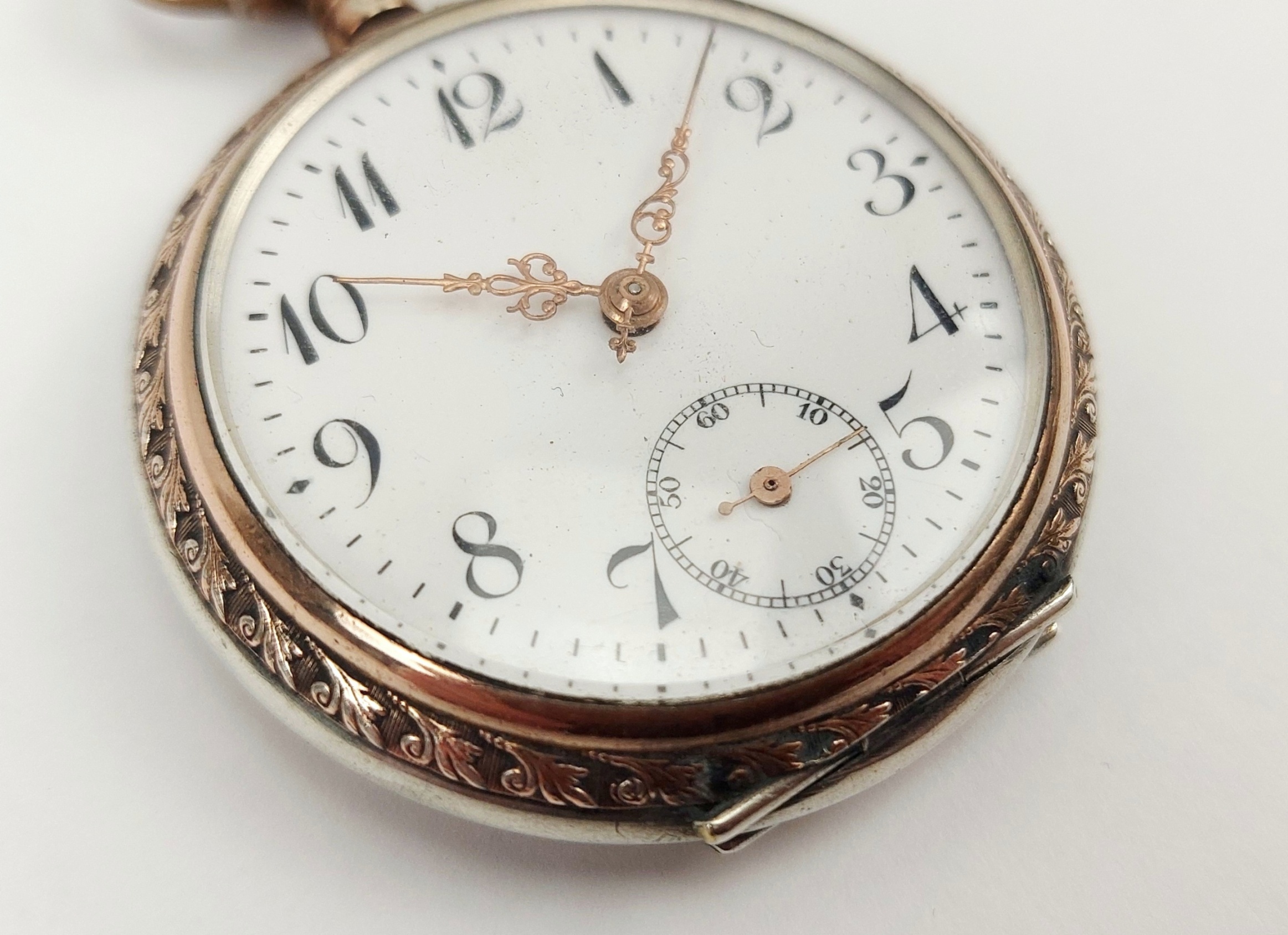 Circa 1900 French .800 Silver Pin Set Pocket Watch - Image 3