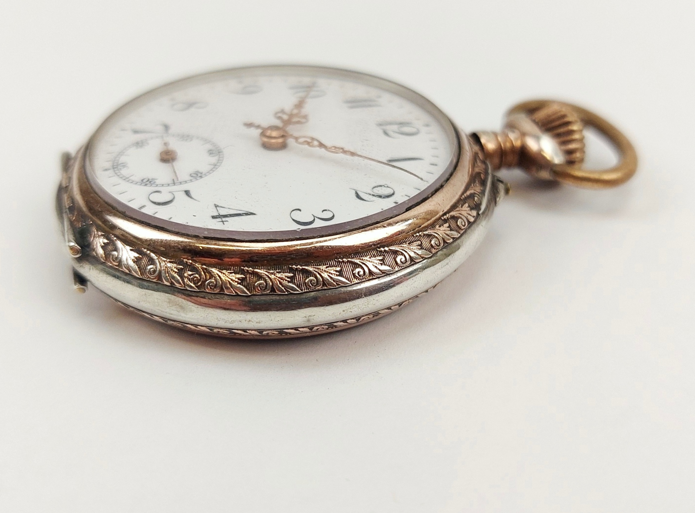 Circa 1900 French .800 Silver Pin Set Pocket Watch - Image 4