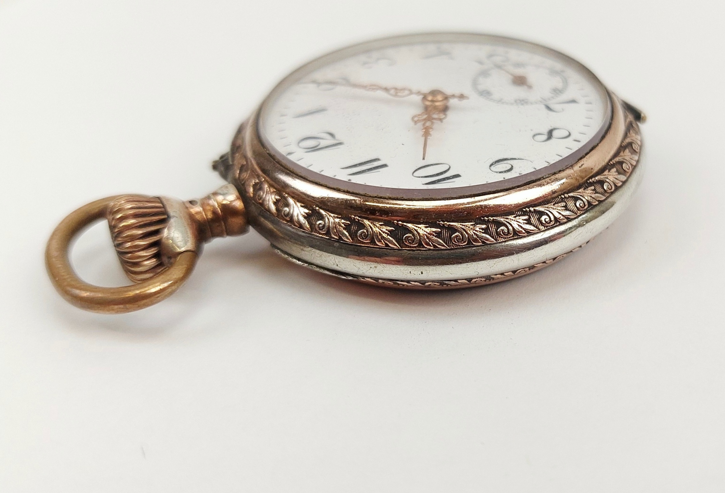 Circa 1900 French .800 Silver Pin Set Pocket Watch - Image 5