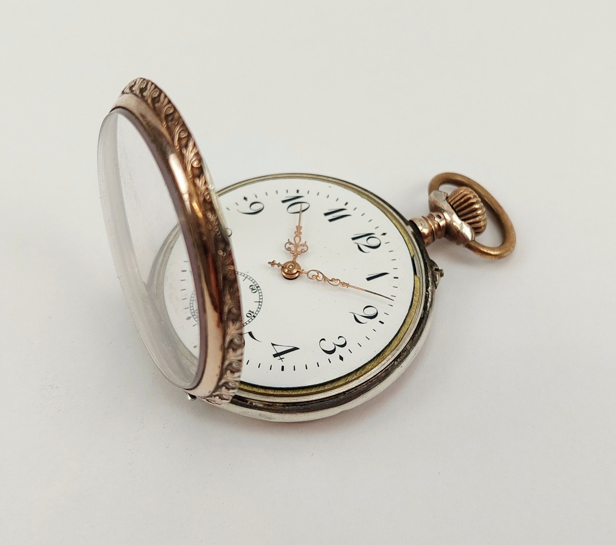 Circa 1900 French .800 Silver Pin Set Pocket Watch - Image 8