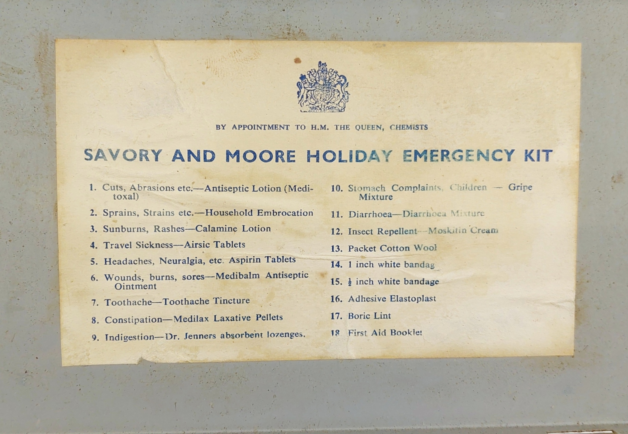 1950’s Savory and Moore Holiday Emergency Kit - Image 4