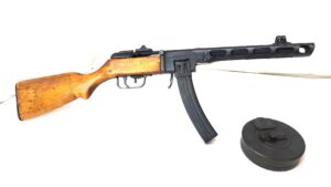 Soviet, WW2-Dated 1944, PPSh-41 7.62×25mm Submachine Gun, Matching Serial No. ОН3172, Spare 71-Round Drum Magazine, UK/EU Deactivated