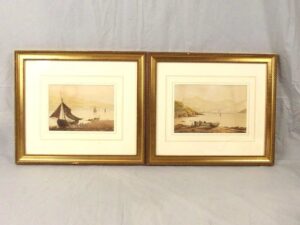 Pair Of Coastal Watercolours, Manner Of Samuel Own (RA)