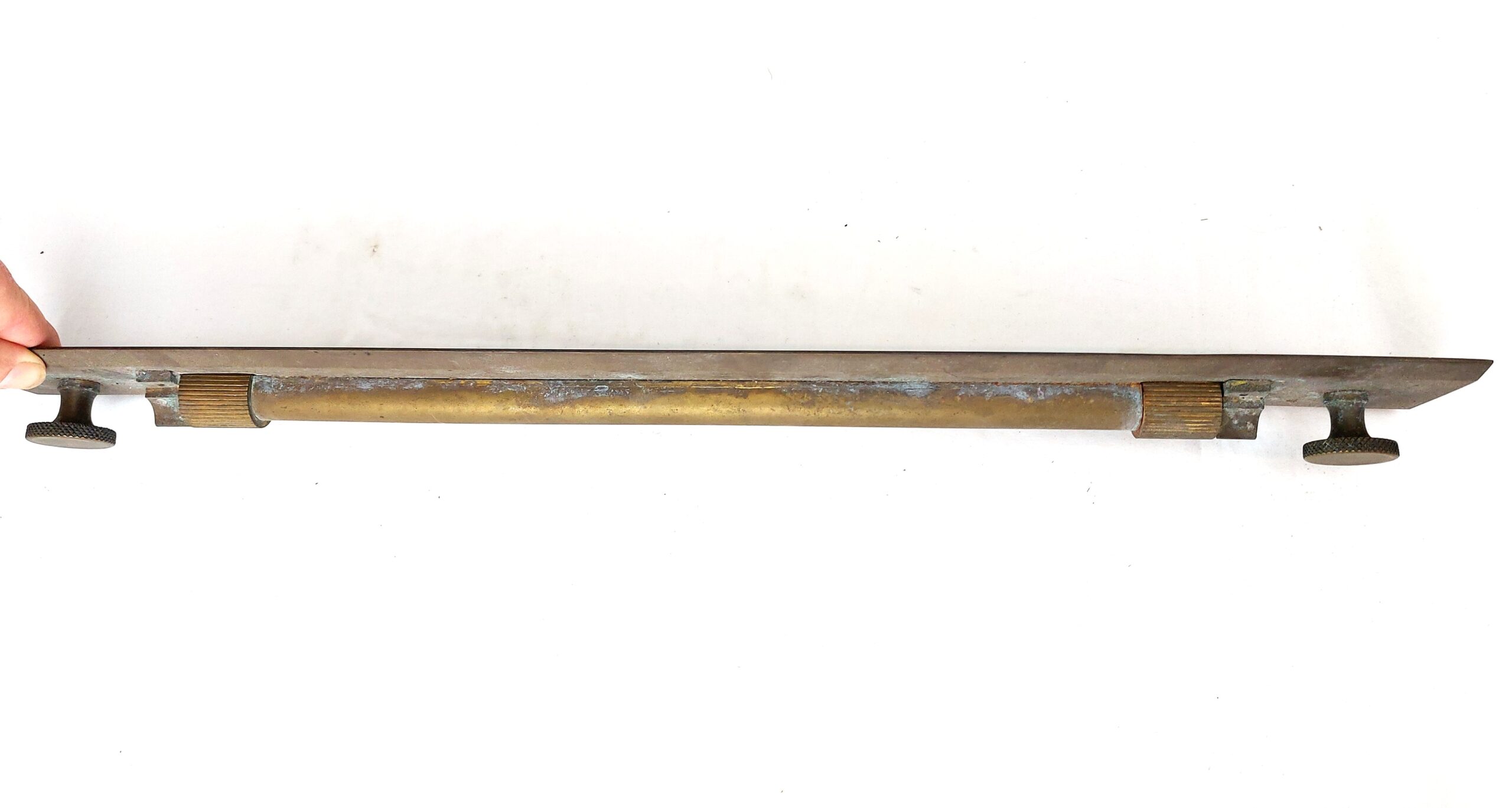 British / European, Late Victorian–Early 20th Century, Brass Parallel Rule / Draughtsman’s Straightedge, in Wooden Case - Image 4