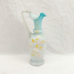 Victorian Enamelled Glass Ewer Jug