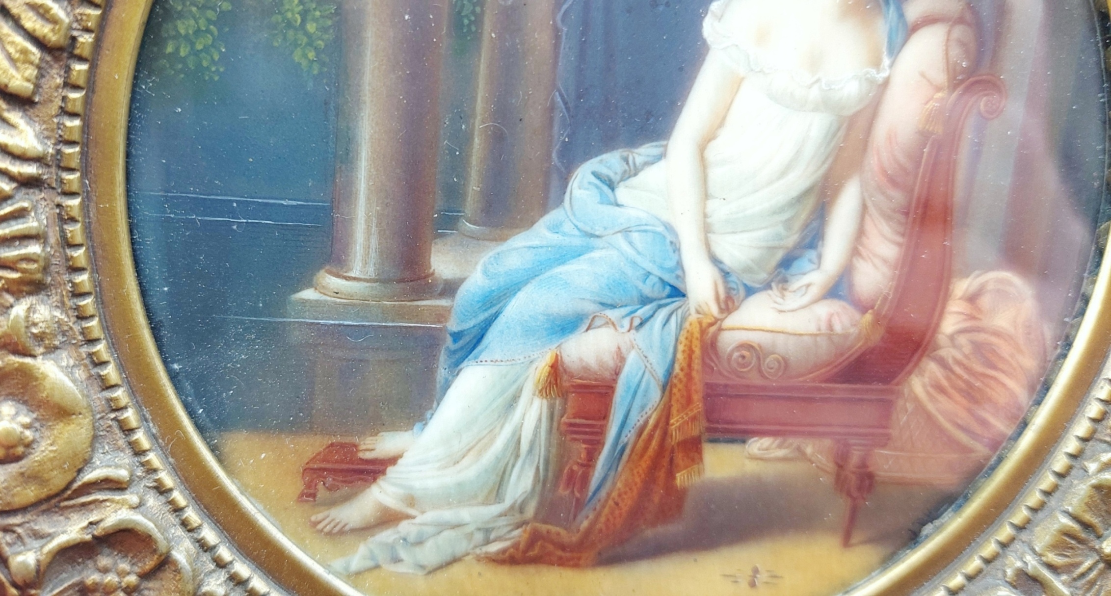 Victorian Watercolour Of A Classical Roman Lady - Image 4