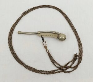 Vintage Royal Navy Bosuns Whistle And Chain