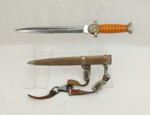 WW2 German Leaders DRK Red Cross Dagger, Scabbard And Hangers