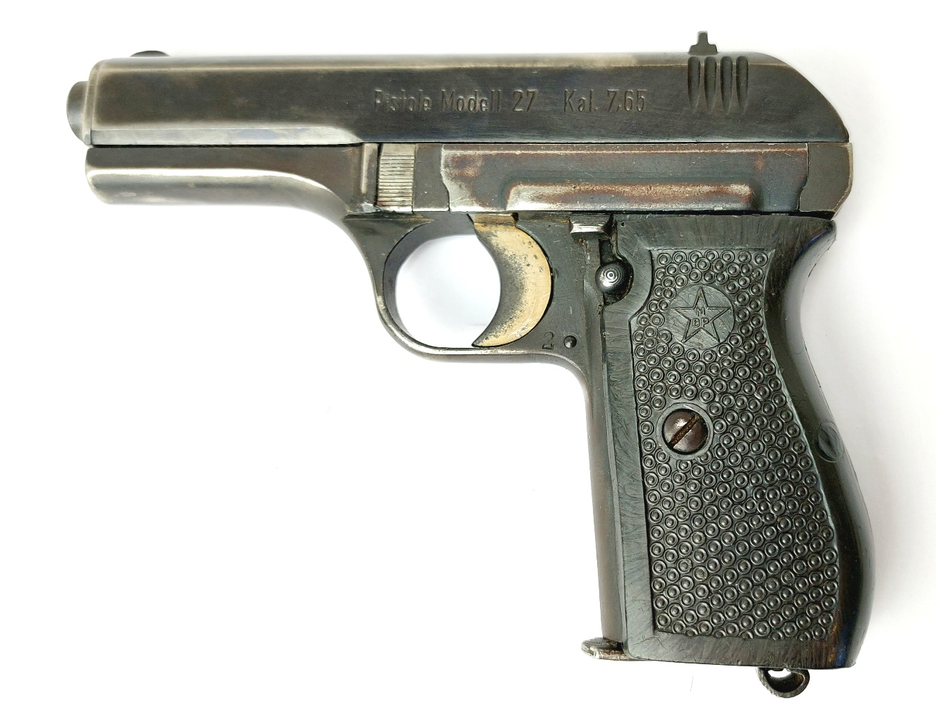 German, WW2 - c.1943, Böhmische Waffenfabrik CZ Model 27 Semi-Automatic Pistol, Serial No. 197501, WaA76, EU/UK Deactivated