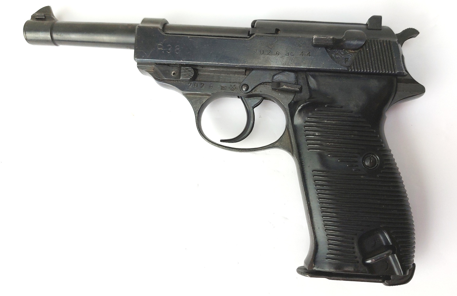 German, WW2-c.May 1944, Walther P38 Semi-Automatic Pistol, AC44, Matching Nos 202e, WaA359, EU/UK Deactivated