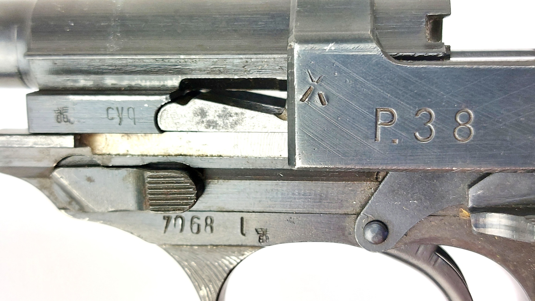 German, WW2- Feb 1944, Walther P38 Semi Automatic Pistol, cyq-Spreewerk, Matching Nos 7068 l, WaA88, Possible Soviet Capture, Old Spec UK Deactivation - Image 16