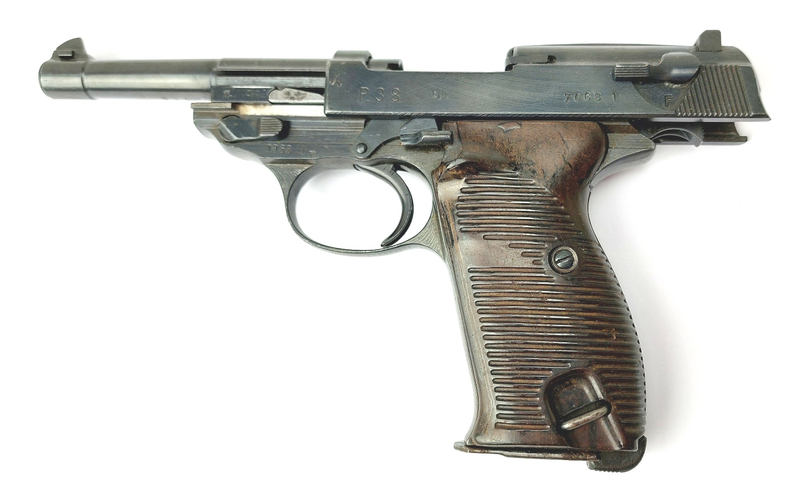 German, WW2- Feb 1944, Walther P38 Semi Automatic Pistol, cyq-Spreewerk, Matching Nos 7068 l, WaA88, Possible Soviet Capture, Old Spec UK Deactivation - Image 2