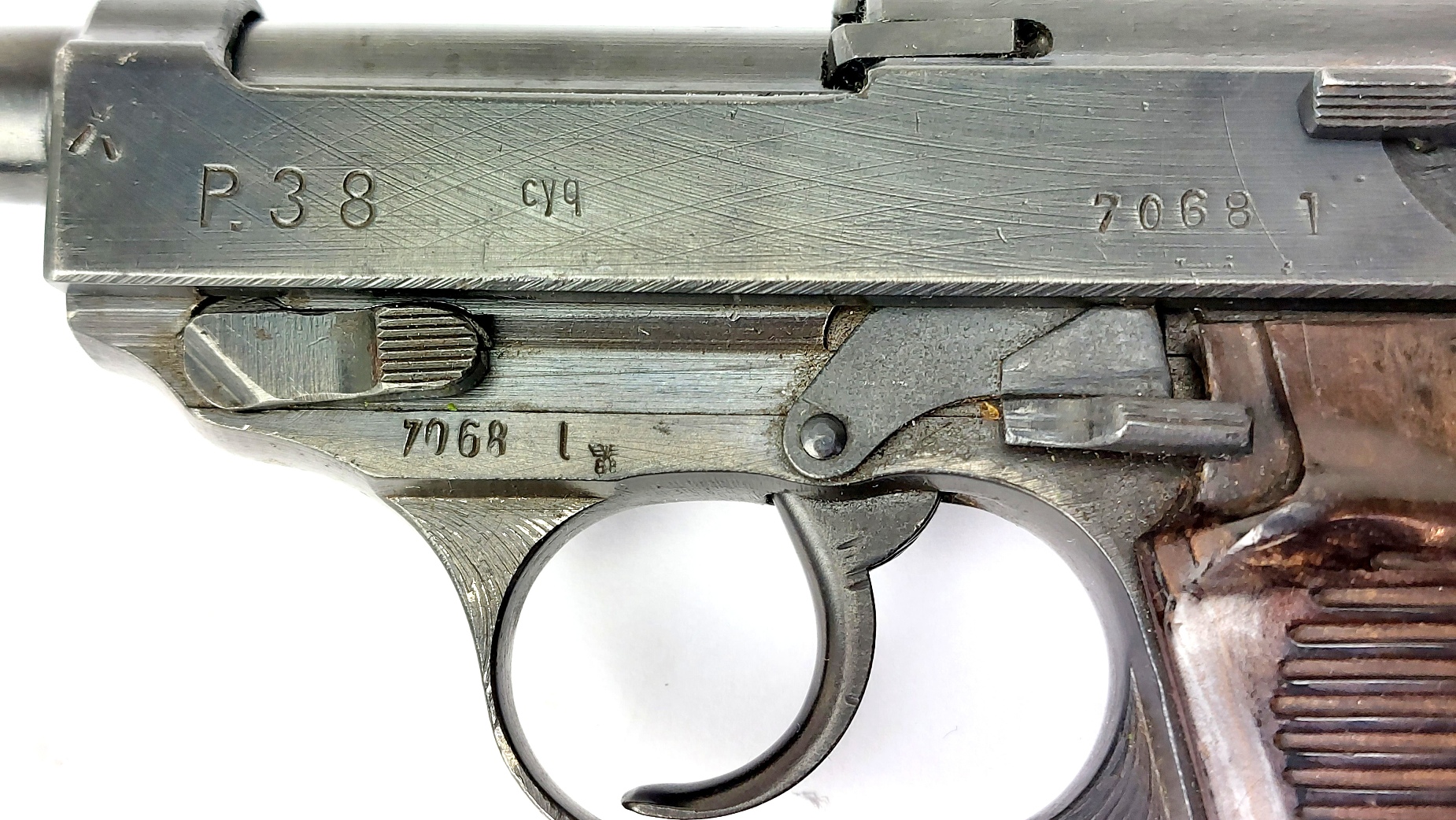 German, WW2- Feb 1944, Walther P38 Semi Automatic Pistol, cyq-Spreewerk, Matching Nos 7068 l, WaA88, Possible Soviet Capture, Old Spec UK Deactivation - Image 15