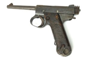 Japanese, WW2, Type 14 Nambu Semi Automatic Pistol, Large Trigger Guard, Showa 16.9 (Sept 1941), Nagoya 2nd Series, Serial 99079, EU/UK Deactivated