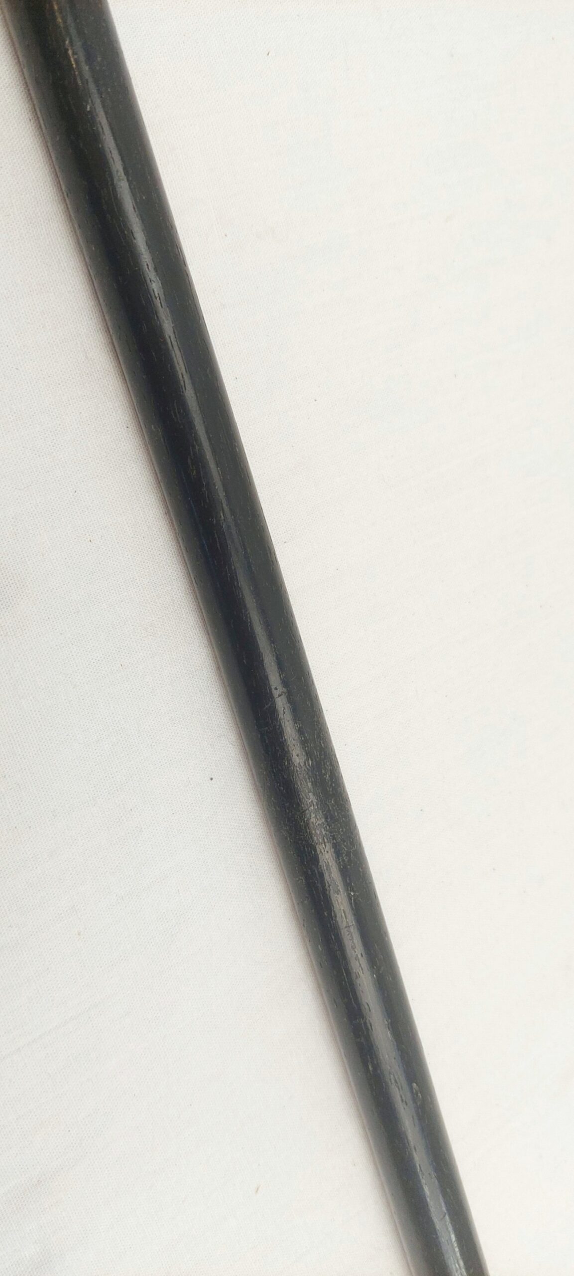 c1910 London Sterling Silver Pommel Ebonised Wood Walking Cane - Image 8