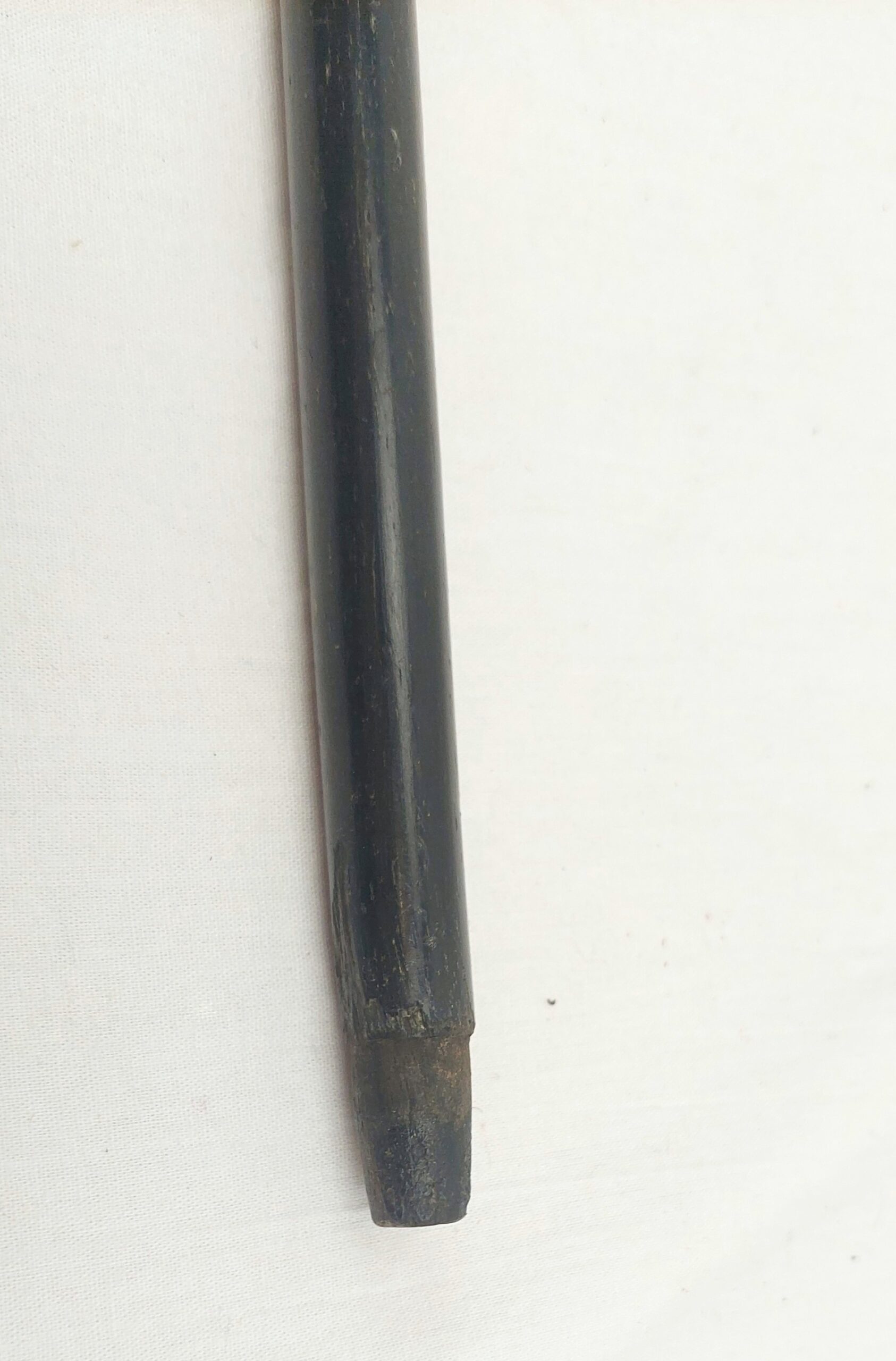 c1910 London Sterling Silver Pommel Ebonised Wood Walking Cane - Image 7